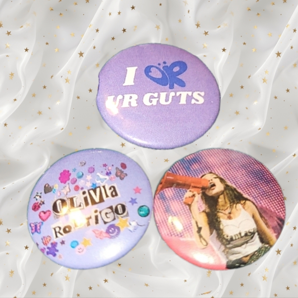 🔴2 LEFT🔴Set Of 3 HANDMADE Olivia Rodrigo  Pins